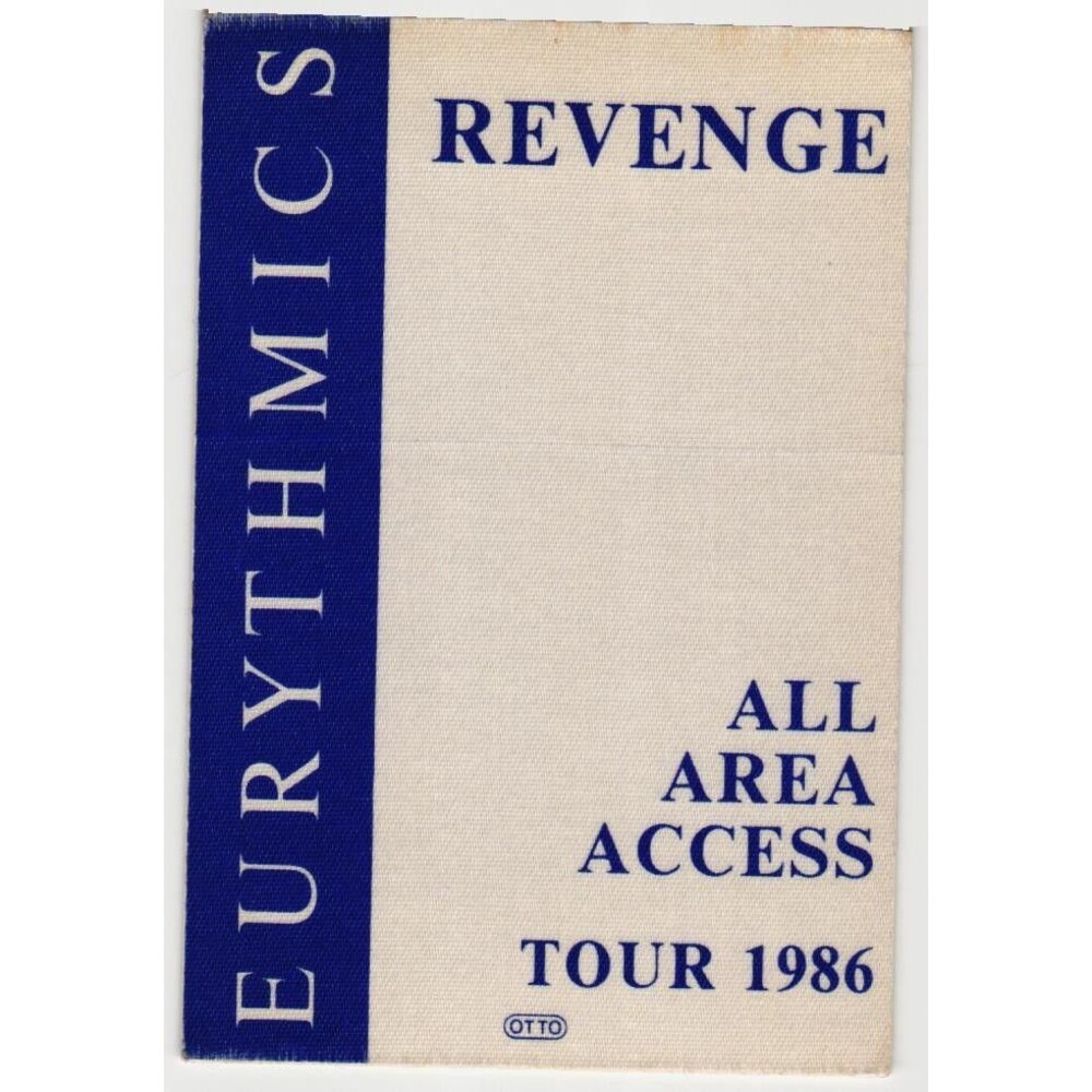 Vintage 1986 Eurythmics Concert Backstage Pass All Area Access